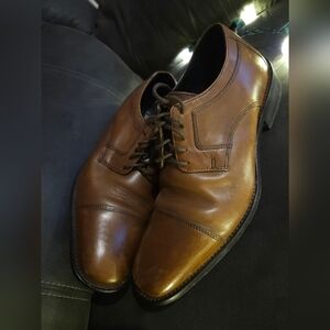 JOHNSTON & MURPHY Cap Toe Brown Leather Dress Shoes sz7